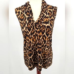 Anne Klien Leopard print Blouse Size XL